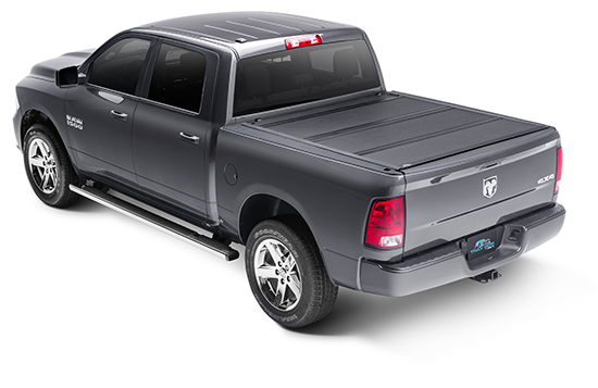 Dark gray truck with tonneau cover